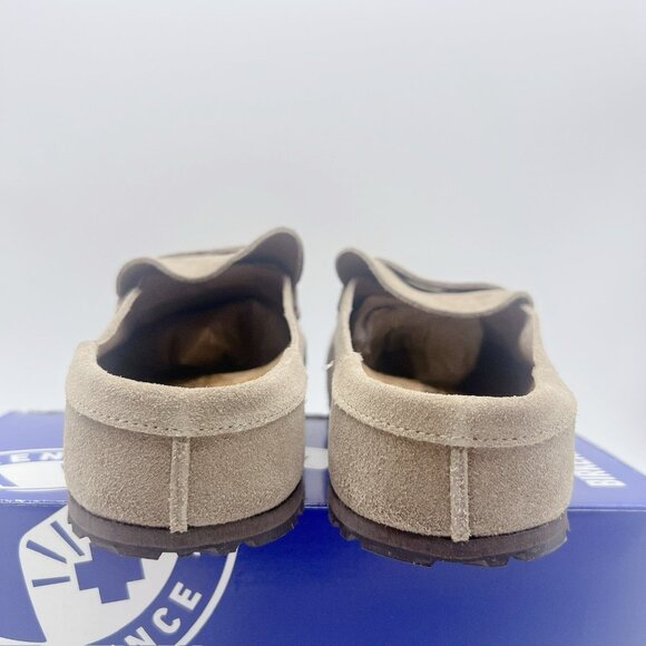 Birkenstock Naples Wrapped Clog Suede Leather Taupe Mens EU 42 US 9- 9.5 Wide - Picture 7 of 11
